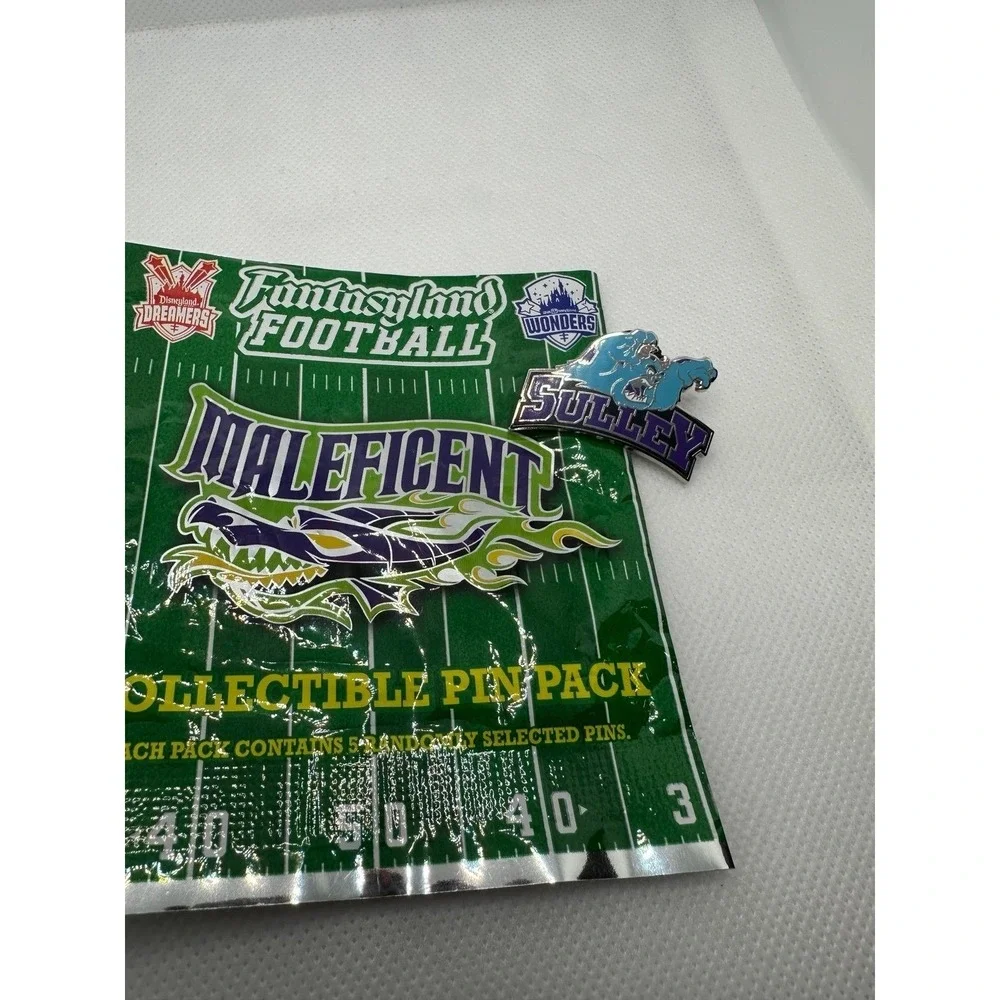 Disney pin Fantasyland Football Sulley Monsters Inc. NEW Authentic Mystery Pack